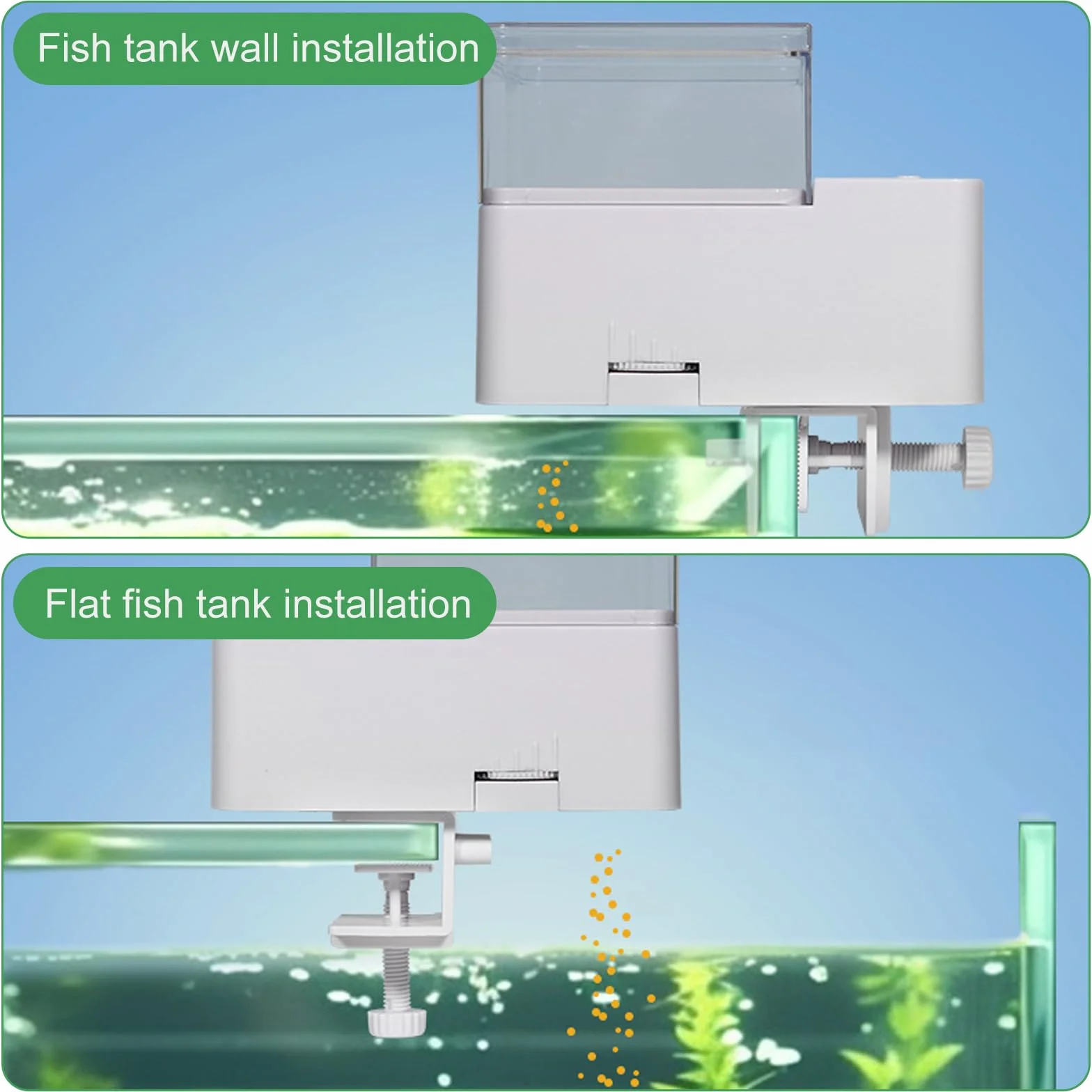 Mangiatoia automatica per acquario, 150 ml, distributore automatico di alimenti per pesci con quattro modalità di misurazione del tempo, mangiatoia automatica per pesci con contenitore per alimenti