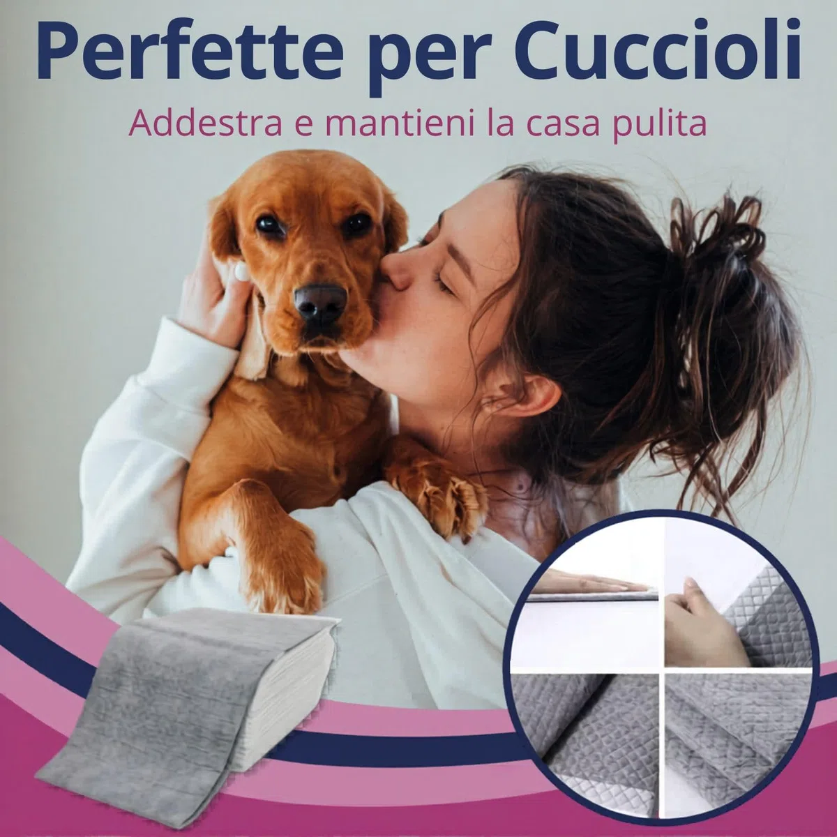 Mama Shop Traversine per Cani al Carbone Attivo, 60x90 cm, Super Assorbenti e Antiodore, Tappetini Igienici per Cani Grandi e Cuccioli, Confezione da 30 Pezzi, Uso Domestico e Addestramento