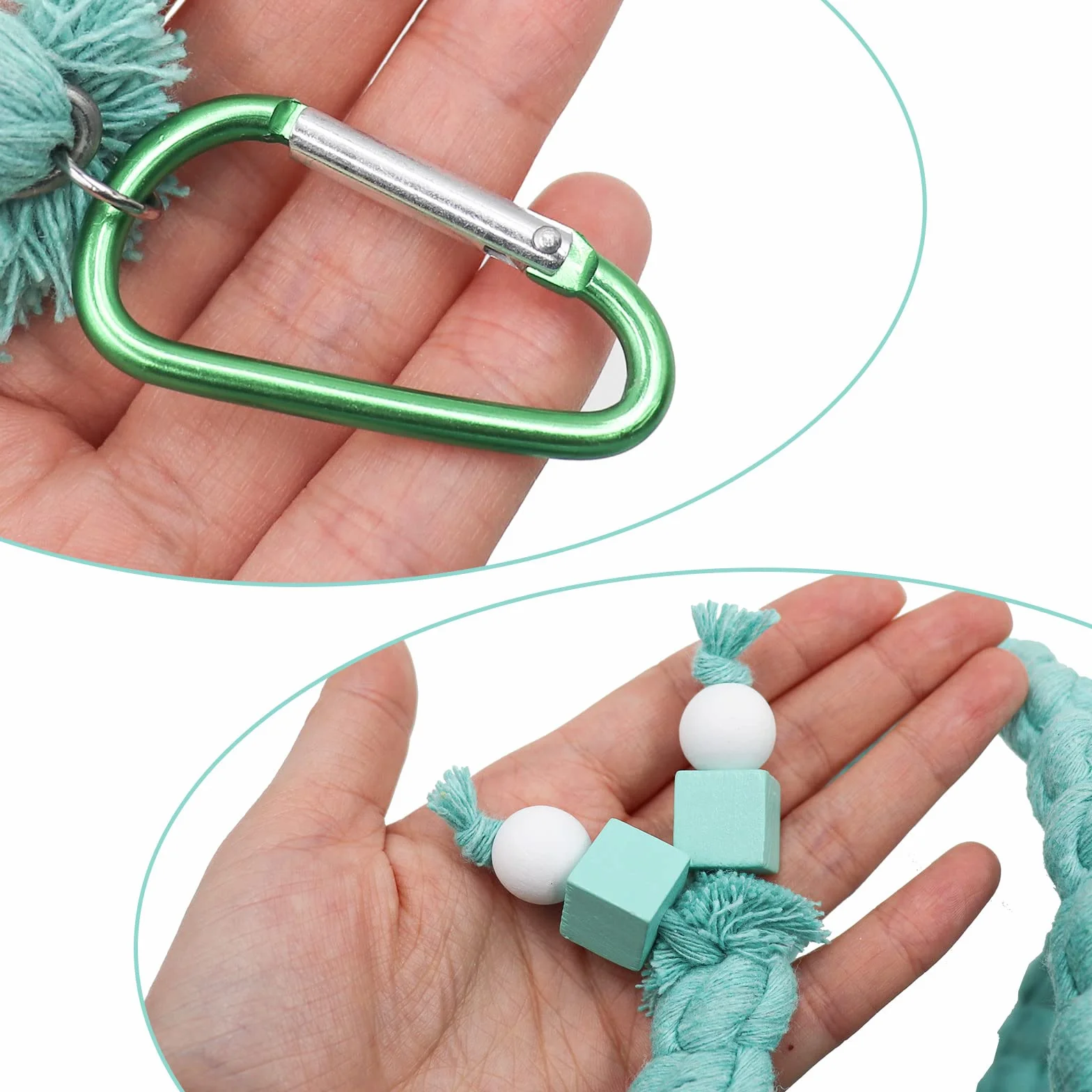 Pertica a Spirale per Uccelli (150 cm), Giocattolo in Corda per Gabbie - Accessorio per Arrampicata di Pappagalli, Calopsite, Cocorite, Inseparabili e Uccelli di Medie Dimensioni
