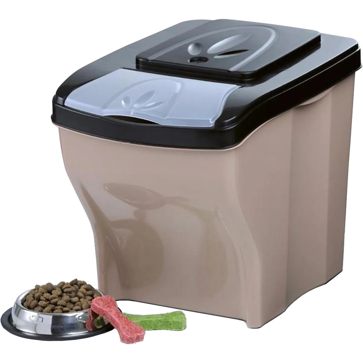 Sicignano | Contenitore Porta Crocchette per Cani Gatti 20 lt, Portata 10 kg, con Coperchio - Igienico, Occupa Poco Spazio - Componibile, Sovrapponibile, Impilabile