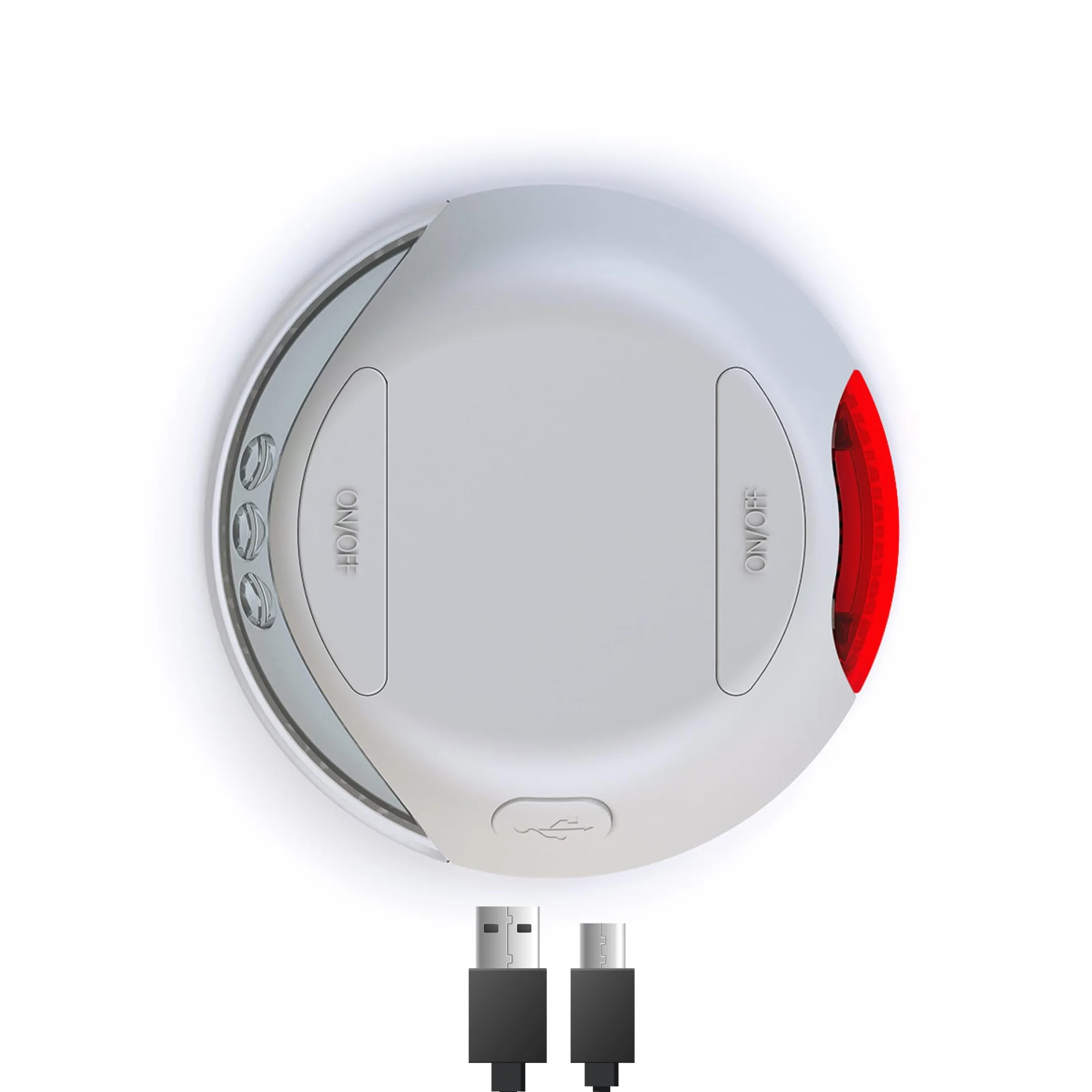 FLEXI - CFNZLS-551-HGR - Accessori per guinzaglio - Guinzaglio per Cani - Sistema di Illuminazione a LED, Grigio Chiaro