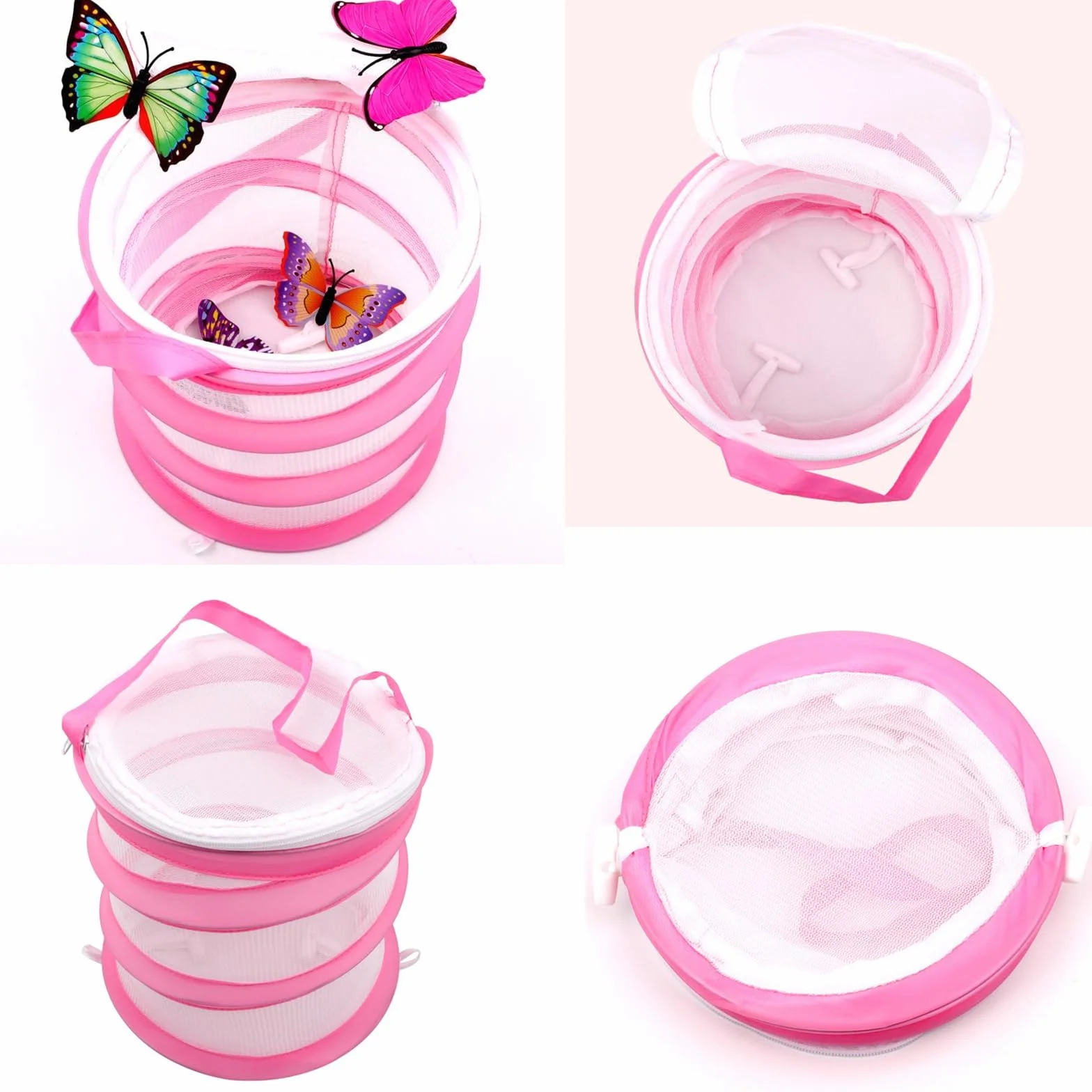 TAIZER Gabbia per Habitat Farfalla Butterfly Habitat Cage Gabbia per insetti Gabbia per farfalle Vegetale Habitat Vegetale Pieghevole Pop up Rettile Pieghevole Panno Allevamento Gabbie (blu)
