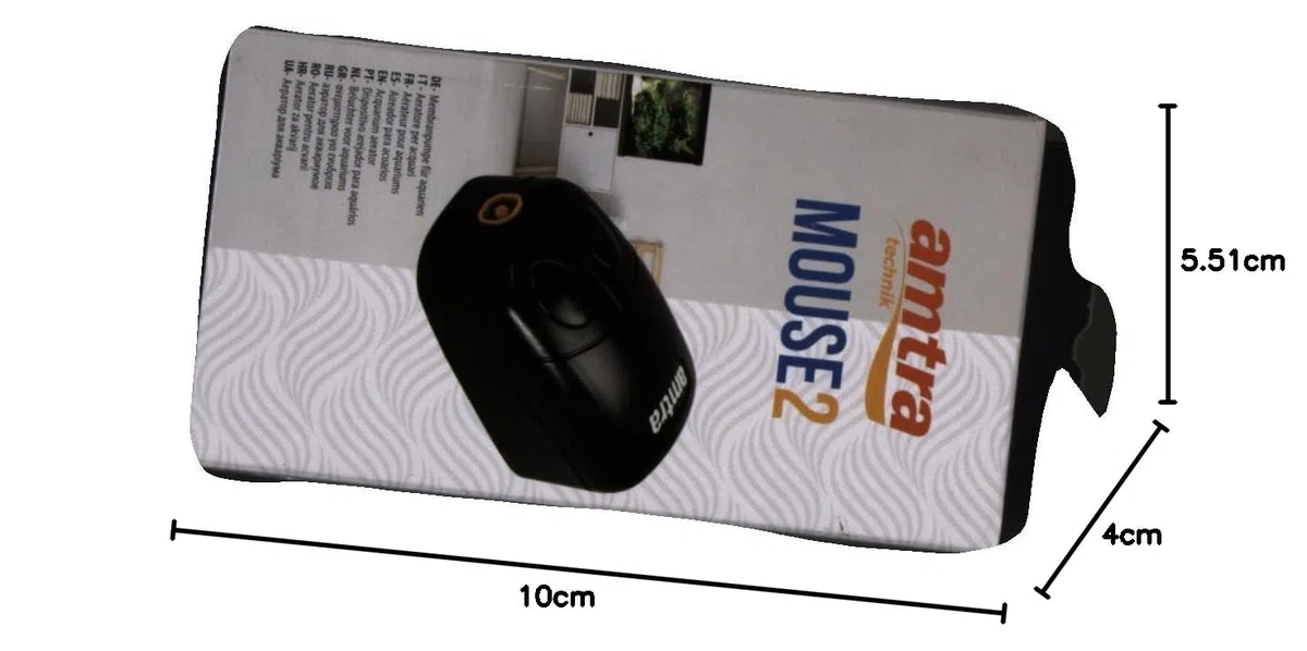 Amtra Mouse - Aereatore acquario silenzioso,compatto,per filtro acquario, schiumatoi e giochi d'acqua, 1,8 L - 2,3 W/ 10x5,5x4 CM