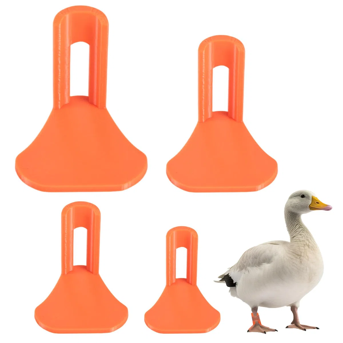 4pz Stecche per Zampe di Pollame, Stecca Arancione Pollame con Benda per Piedi Rotte o Dita Arricciate in Polli Anatre e Tutte Le Fasi di Crescita(Stile Zampe Anatra)