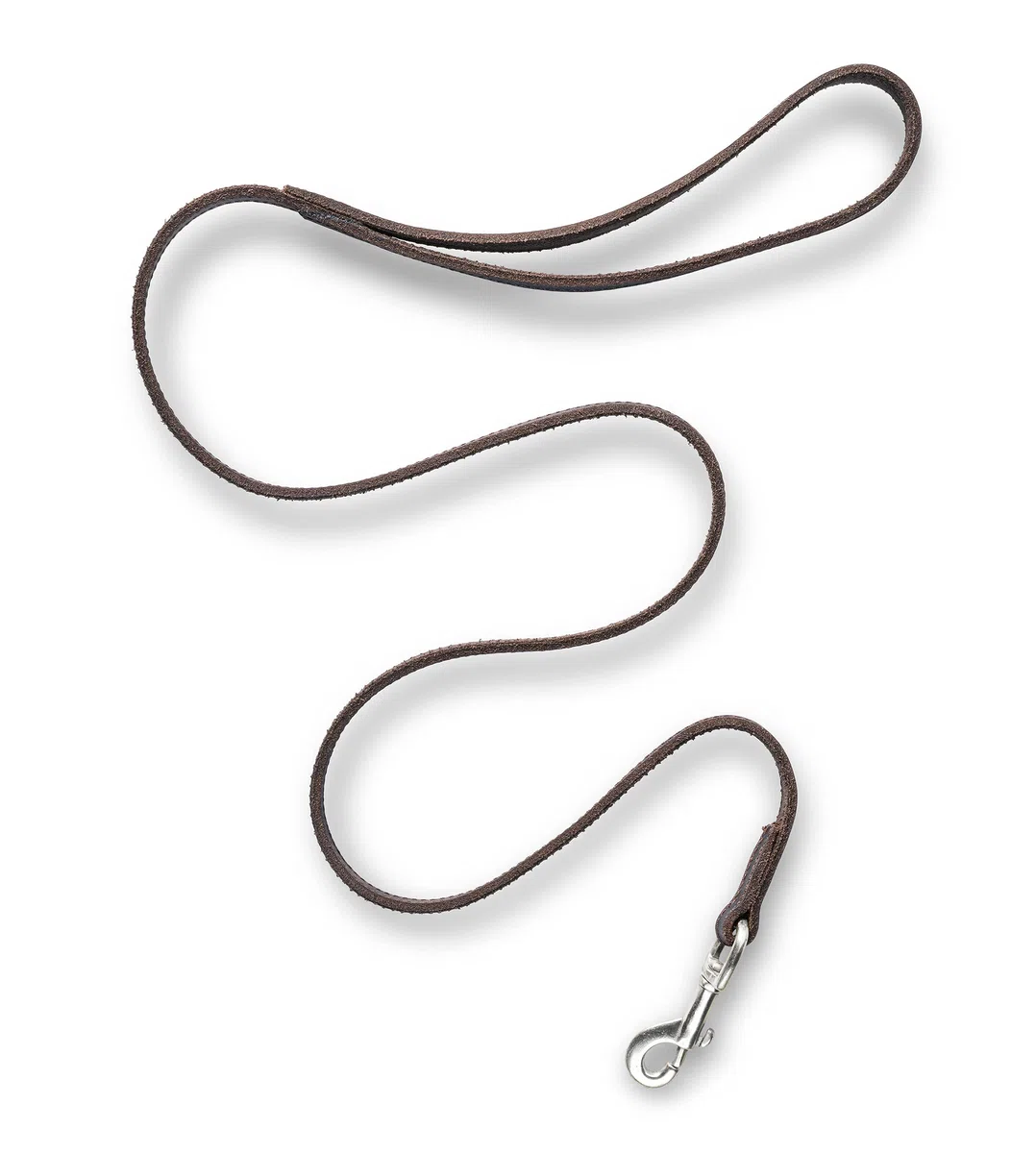 Guinzaglio per cani in pelle Premium Shorty 1m - Guinzaglio per cani in pelle pieno - Guinzaglio con moschettone - Shorty (Marrone scuro)