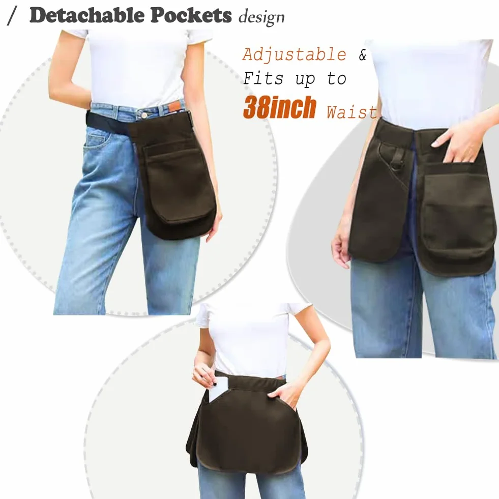 Borsa per addestramento Cani con Tasche Staccabili, Mani libere, Attrezzi da addestramento per Cani, Tasche in Vita, per Uomini e Donne, utilizzata Anche per lavori di Giardinaggio,