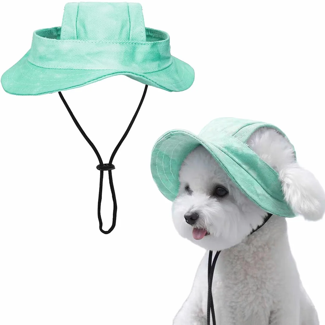 VisageVitalit Cappello per Cani, Cappello Cane, Cappello da baseball per cani, regolabile, estivo, con fori per le orecchie, cappello estivo per cuccioli