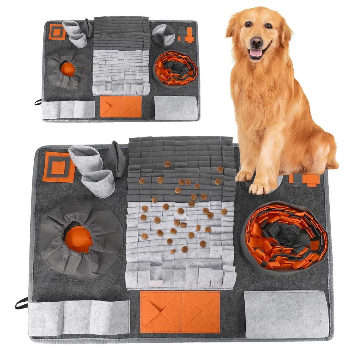 Tappeto olfattivo cane, giocattolo educativo interattivo per cani, pieghevole e lavabile, tappetino antiscivolo per dolcetti, adatto a tutti i cani