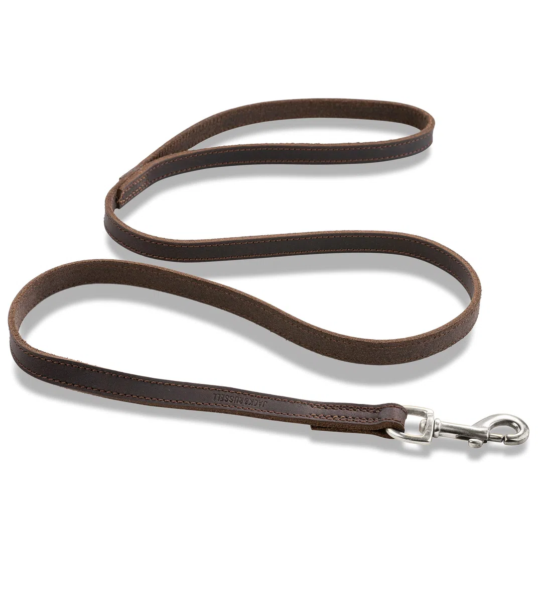 Guinzaglio per cani in pelle Premium Shorty 1m - Guinzaglio per cani in pelle pieno - Guinzaglio con moschettone - Shorty (Marrone scuro)