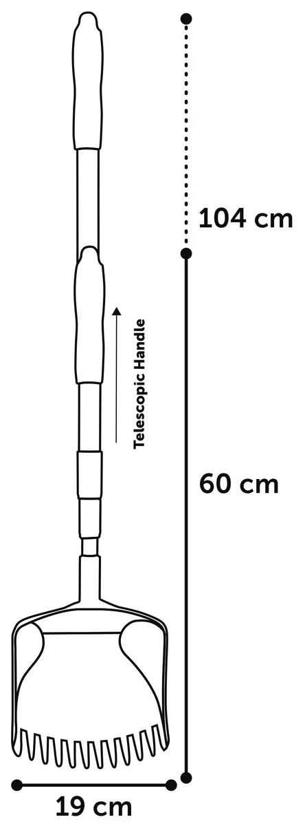 Paletta RACCOGLI Escrementi Jacky MIN. 60CM - Max. 104CM