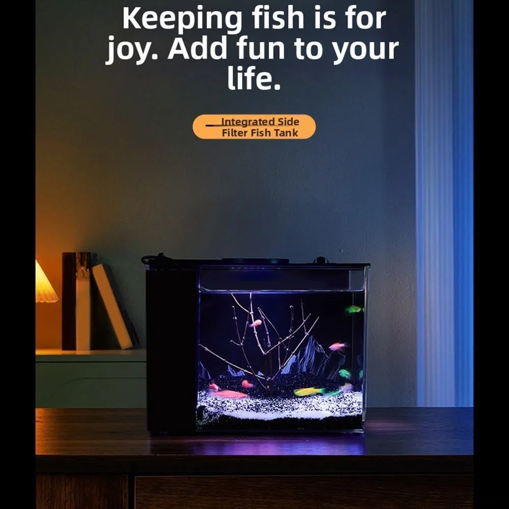Acquario ecologico con sistema di auto-circolazione da 160L/H con funzione Wave Making e regolazione della luminosità multilivello (S)